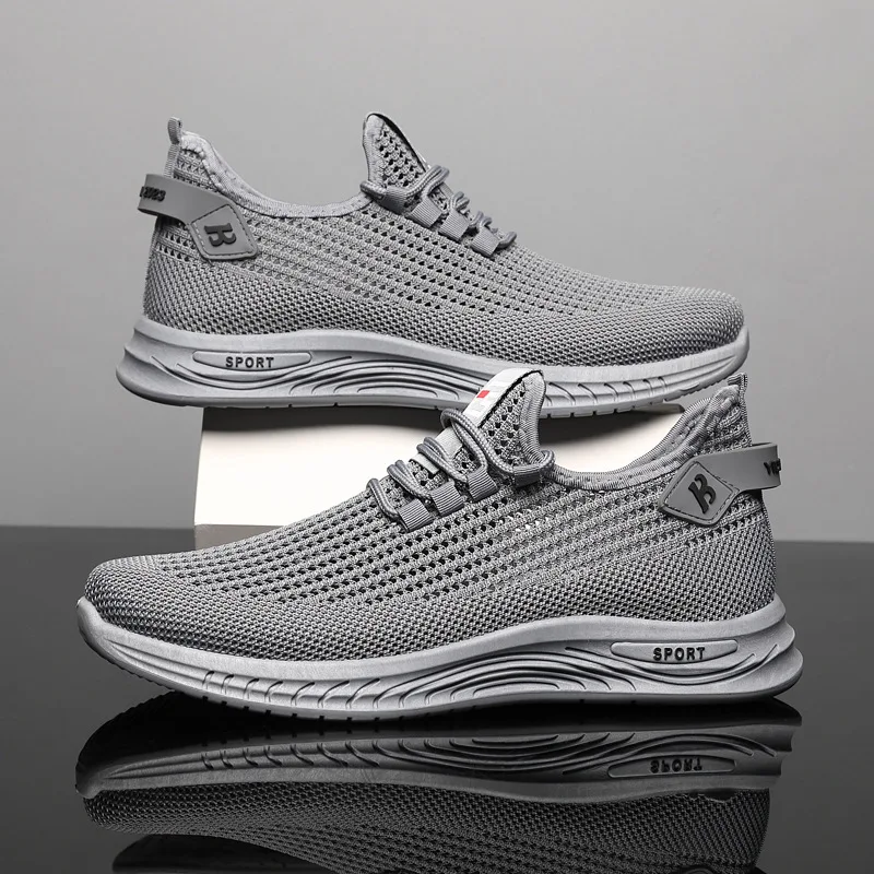 Men Mesh Knit Running Sneakers - Shock Absorbing Gym Trainers recension och pris