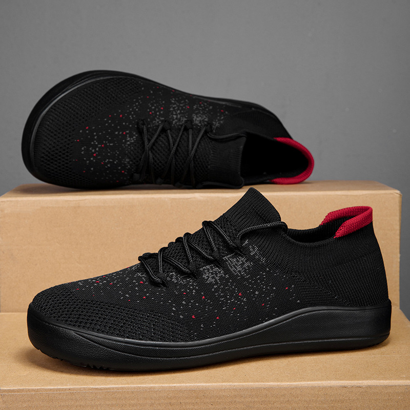 New Men Casual Shoes Breathabl - Knit Fabric Lace Up Sneakers recension och pris