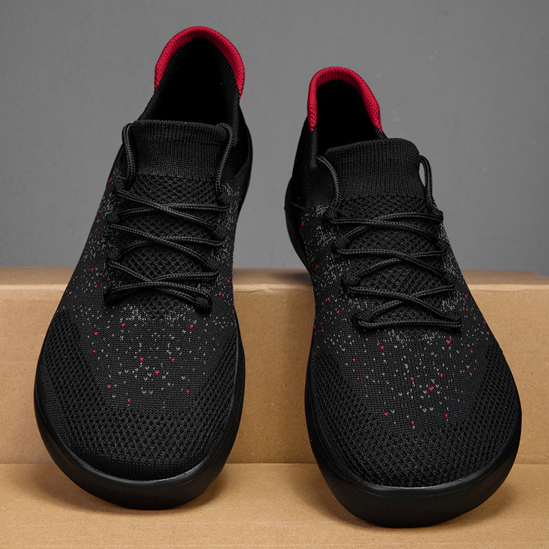 New Men Casual Shoes Breathabl - Knit Fabric Lace Up Sneakers recension och pris