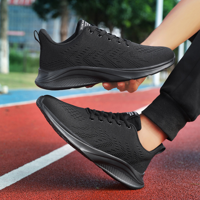 New Shoes for Men Sneaker Spri - Knit Fabric Lace Up Sneakers recension och pris