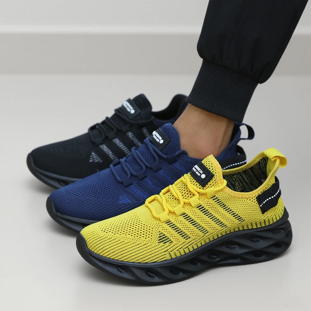 Men's Thick Soled Sports Shoes - Breathable Mesh Athletic Shoes recension och pris